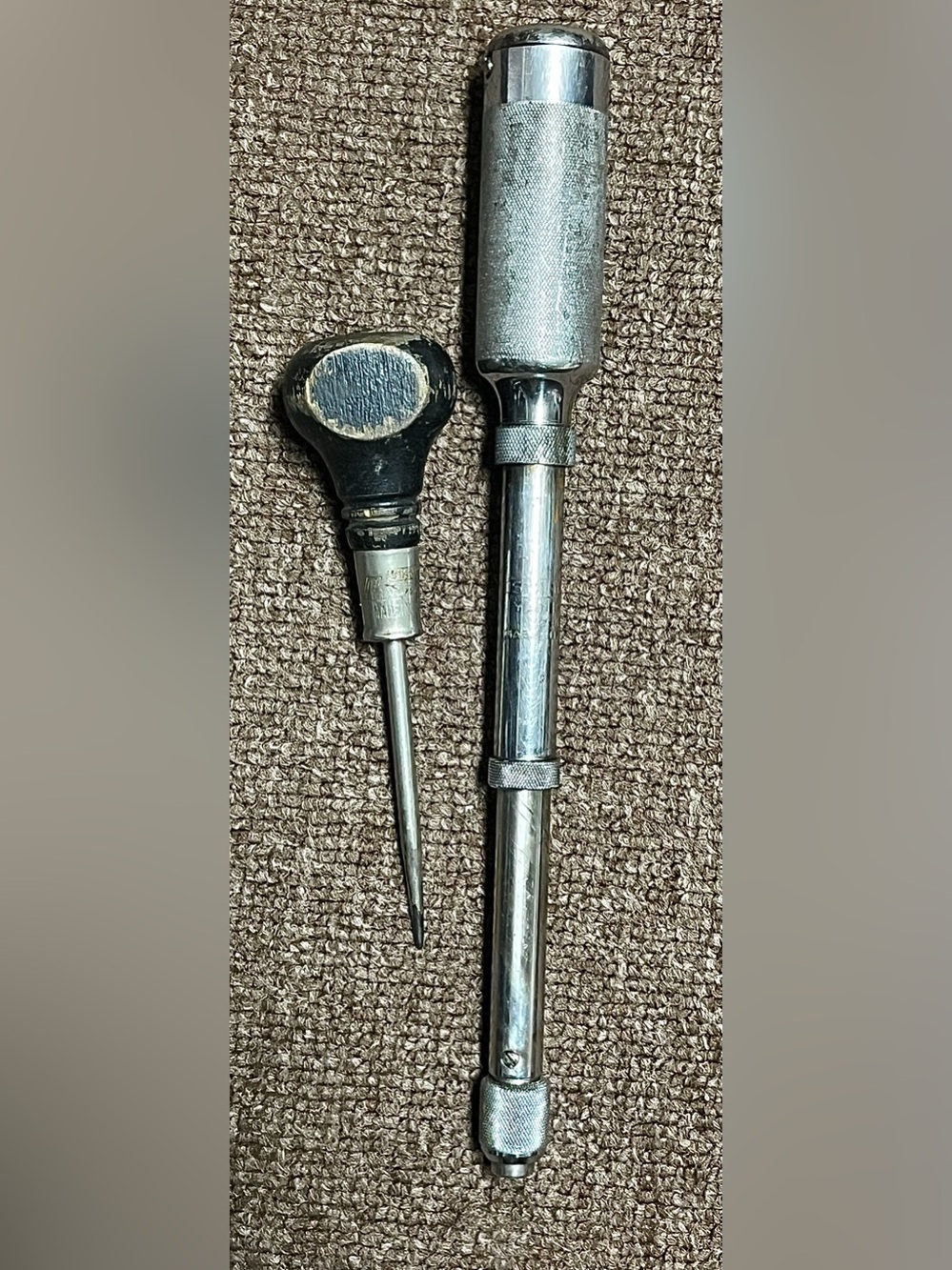 Stanley Vintage Yankee No. 41 Push Drill & Handyman N1202 Scratch Awl Bundle
